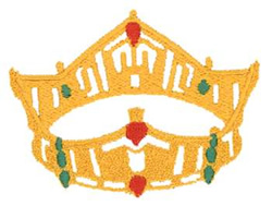 Jeweled Crown Machine Embroidery Design