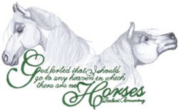 Picture of Horses Machine Embroidery Design