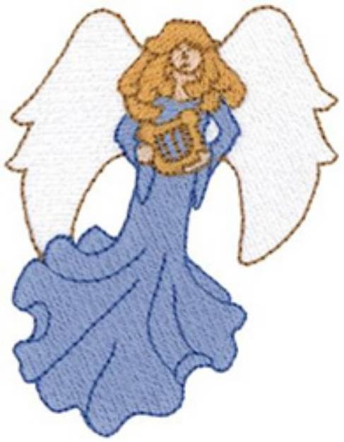 Picture of Angel With Harp Machine Embroidery Design