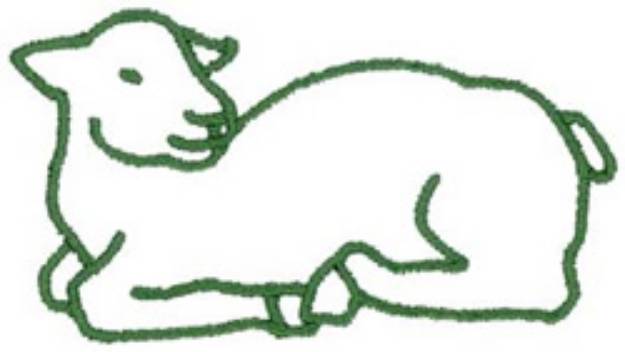 Picture of Lamb Outline Machine Embroidery Design