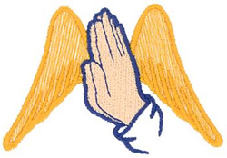Winged Hands Machine Embroidery Design