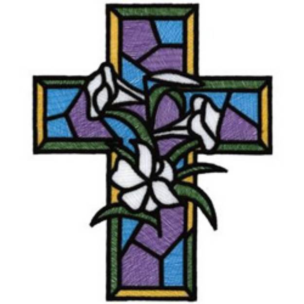 Picture of Stain Glass Easter Machine Embroidery Design