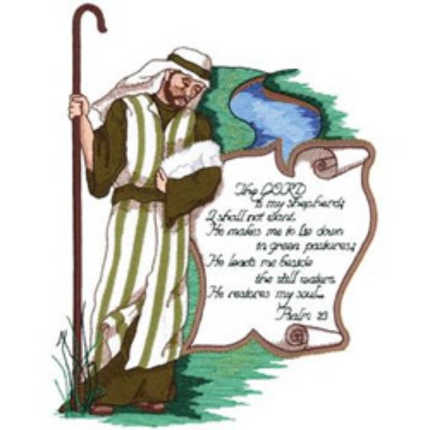 Picture of Psalm 23 Machine Embroidery Design
