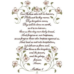 The Lords Prayer Machine Embroidery Design