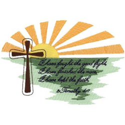 2 Timothy 4:7 Machine Embroidery Design
