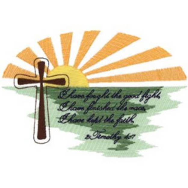 Picture of 2 Timothy 4:7 Machine Embroidery Design