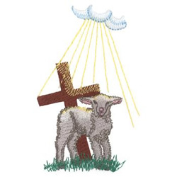 Lamb & Cross Machine Embroidery Design