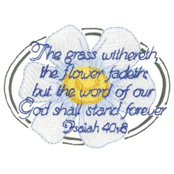 Isaiah 40:8 Machine Embroidery Design