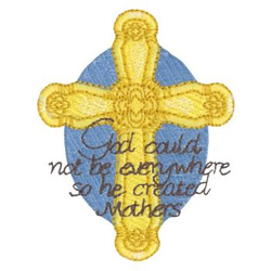 God Created Mothers Machine Embroidery Design