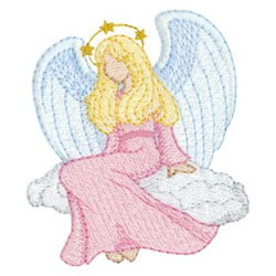 Angel On Cloud Machine Embroidery Design