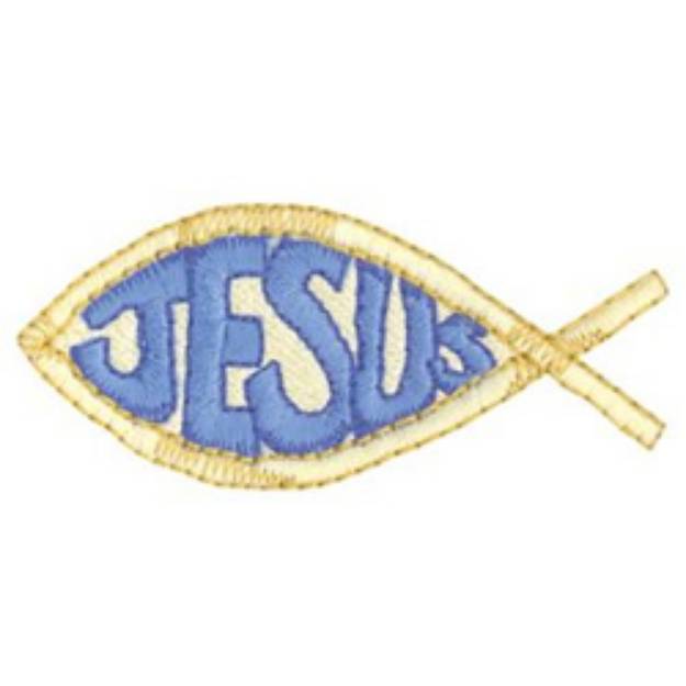 Picture of Jesus Fish Machine Embroidery Design