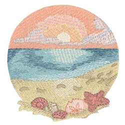 Walk In The Sand Machine Embroidery Design