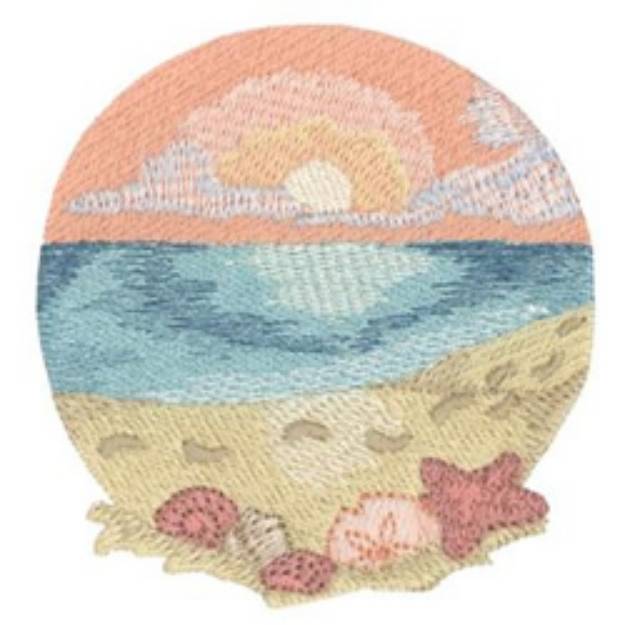 Picture of Walk In The Sand Machine Embroidery Design