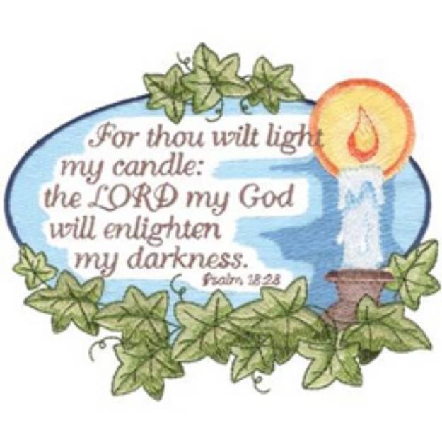 Picture of Psalm 18:28 Machine Embroidery Design