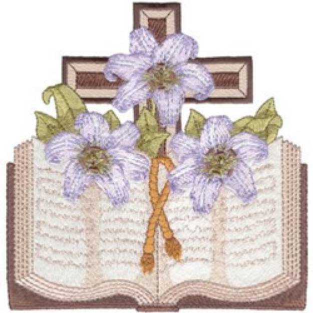Picture of Easter Lillies Machine Embroidery Design