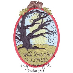 Psalm 18:1 Machine Embroidery Design