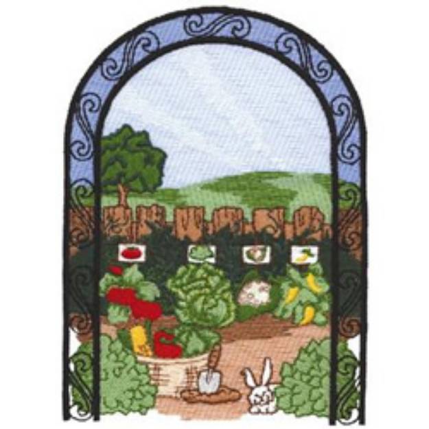 Picture of Garden Trellis Machine Embroidery Design