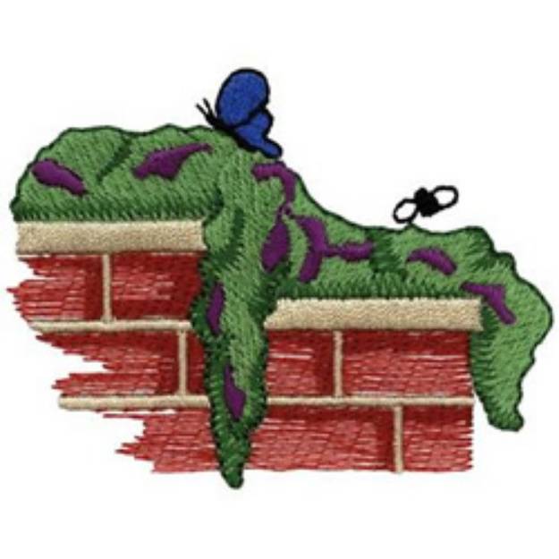 Picture of Brick Planter Machine Embroidery Design