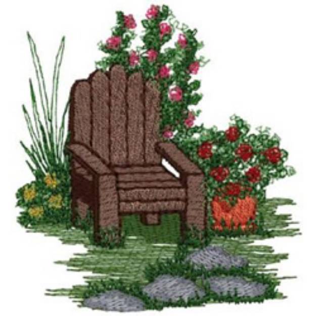 Picture of Wooden Lawn Chair Machine Embroidery Design