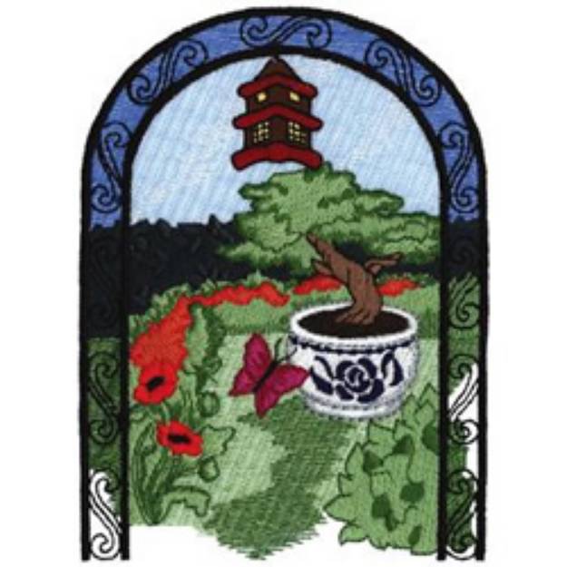Picture of Bonsai Garden Machine Embroidery Design