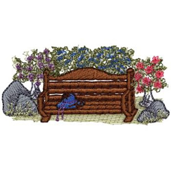 Garden Bench Machine Embroidery Design