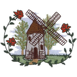 Eastham Windmill Machine Embroidery Design