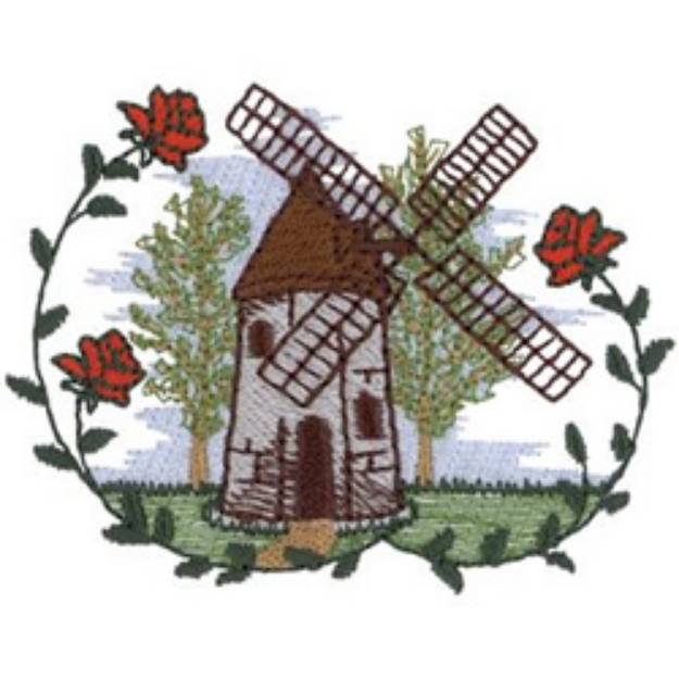 Picture of Eastham Windmill Machine Embroidery Design