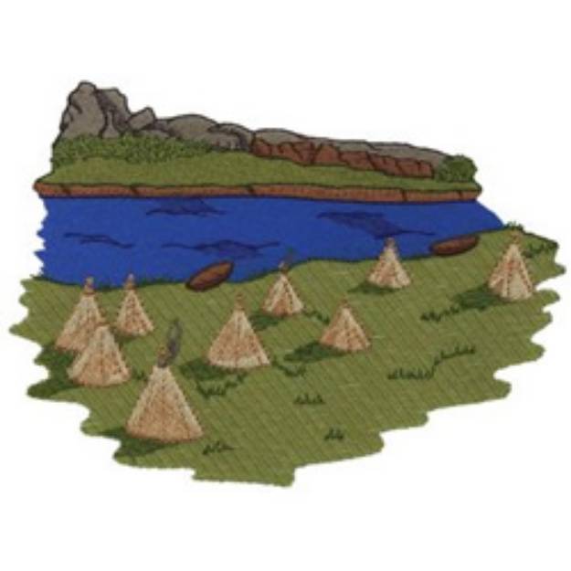 Picture of Tepee Village Machine Embroidery Design