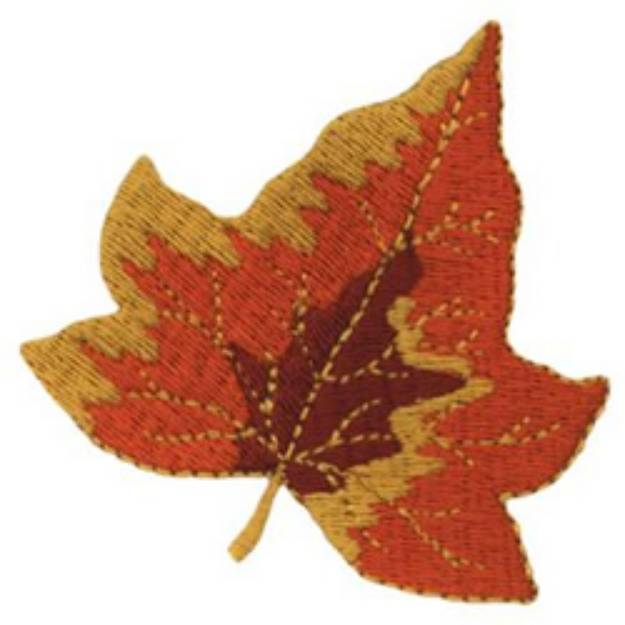 Picture of Single Leaf Machine Embroidery Design