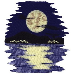 Moon On Water Machine Embroidery Design