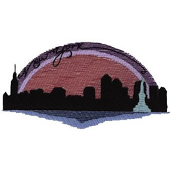 New York Skyline Machine Embroidery Design