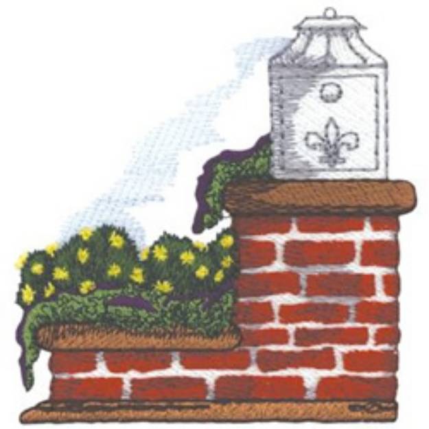 Picture of Brick Mailbox Machine Embroidery Design