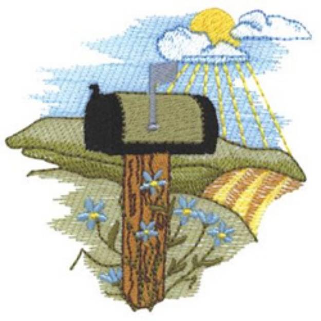 Picture of Prairie Mailbox Machine Embroidery Design