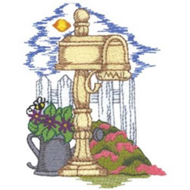 Picture of Fancy Mailbox Machine Embroidery Design