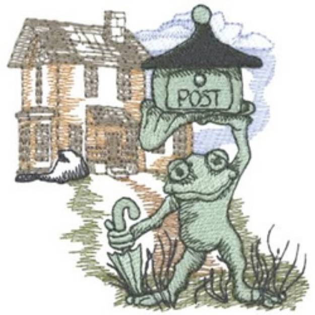 Picture of Frog Mailbox Machine Embroidery Design