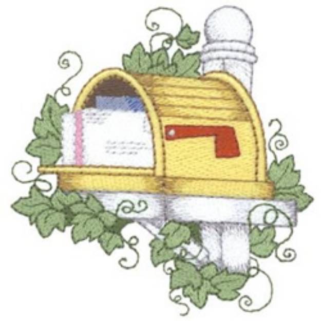 Picture of Letters In Mailbox Machine Embroidery Design