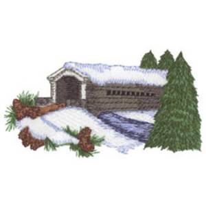 Picture of Winter Bridge Machine Embroidery Design