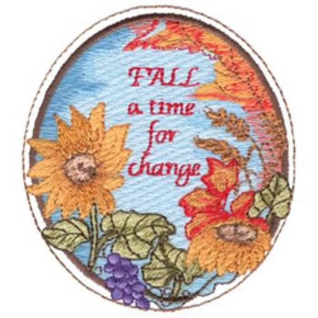 Picture of Fall Saying Machine Embroidery Design