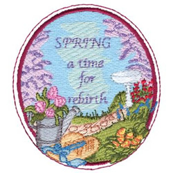 Spring Saying Machine Embroidery Design