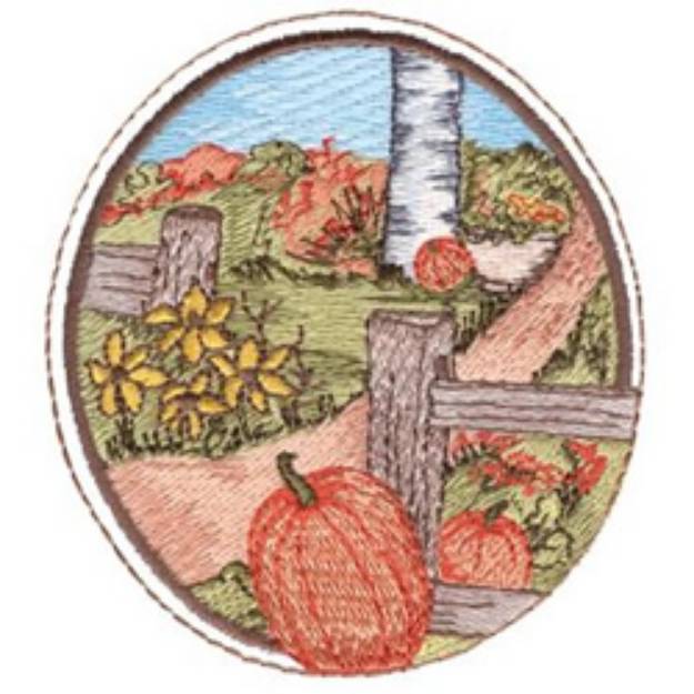 Picture of Garden In Fall Machine Embroidery Design