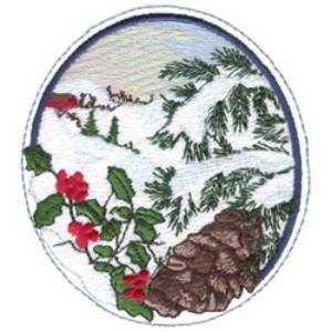 Picture of Winter Greens Machine Embroidery Design