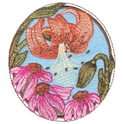Day Lily Machine Embroidery Design