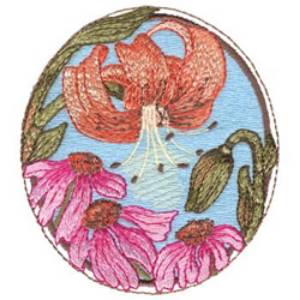 Picture of Day Lily Machine Embroidery Design