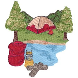 Tent Site Machine Embroidery Design