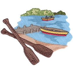 Canoeing Machine Embroidery Design