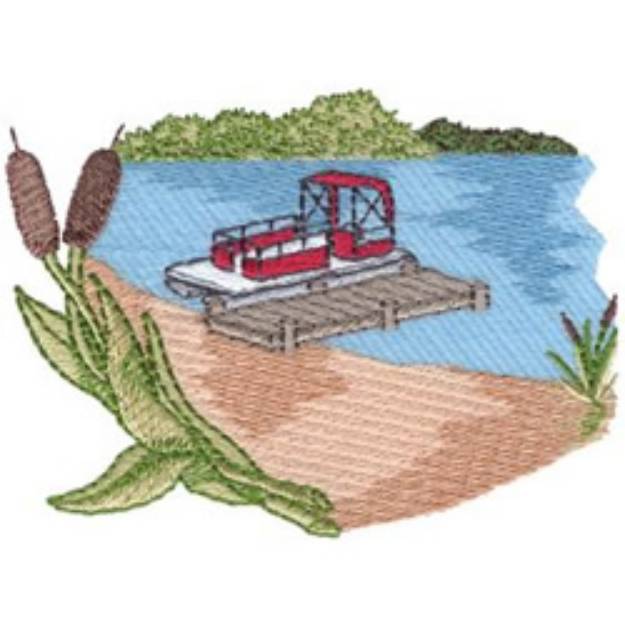 Picture of Pontoon Boat Machine Embroidery Design