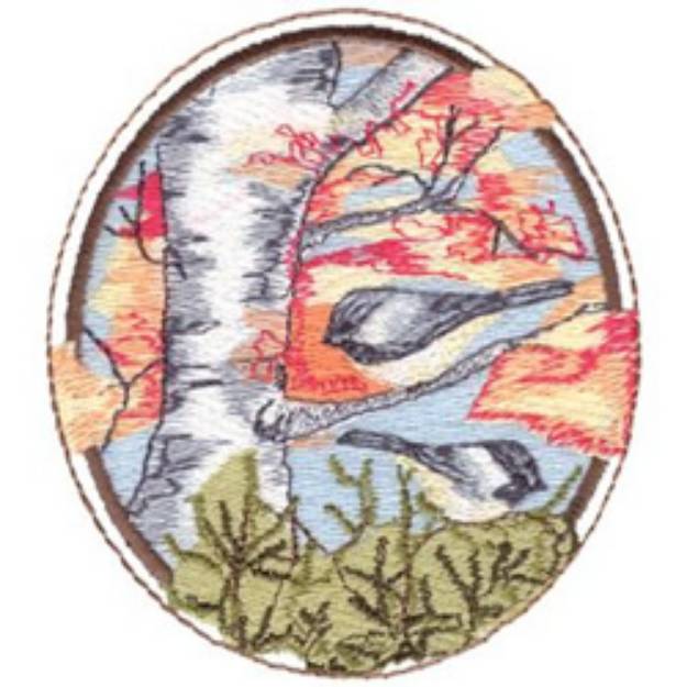 Picture of Fall Birds Machine Embroidery Design