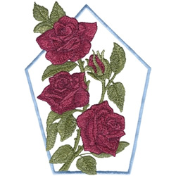 Summer Roses Machine Embroidery Design