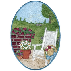 Garden Chair Machine Embroidery Design