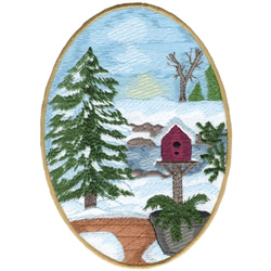 Winter Garden Machine Embroidery Design